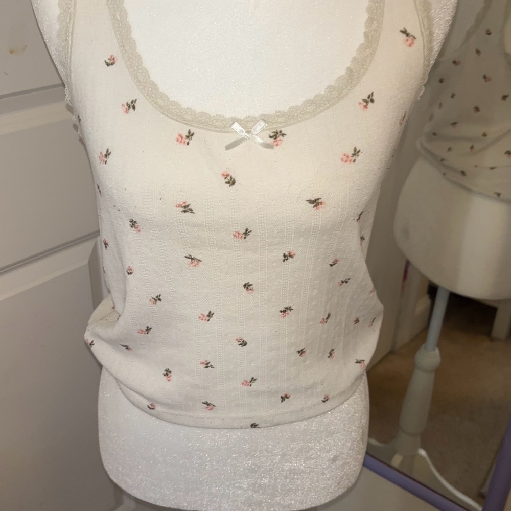 H&M Cream Floral Camisole